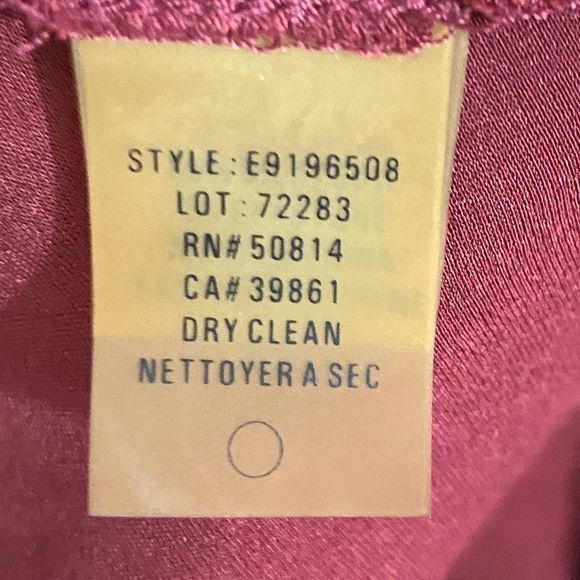 ELIE TAHARI Burgundy Ruffle Trim Silk Blouse - Picture 12 of 13